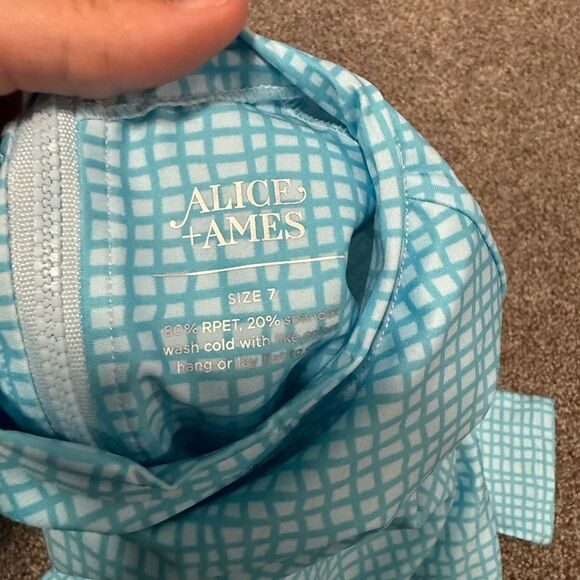 Alice + Ames Chelsea Poolside Rashgaurd Swimsuit Sz 7 - Picture 5 of 5